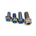 High Quality Corrosion Proof M6  Gr4.8 Gr8.8  Blue Colorful Titanium Hex Flange Head Bolts